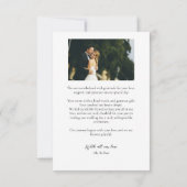 ミニマシンプルリストハート結婚の写真 サンキューカード (裏面)