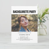 ミニマシンプルリストバチェロレッテ写真 招待状 (スタンド正面)