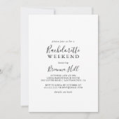 ミニマシンプルリストバチェロレッテ週末 招待状 (正面)