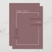 ミニマシンプルリストバラ結婚式招待状 招待状 (正面/裏面)