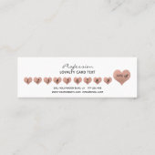 ミニマシンプルリストバラ金ゴールドハート ロイヤリティカード (裏面)