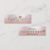 ミニマシンプルリストバラ金ゴールドハート ロイヤリティカード (正面/裏面)