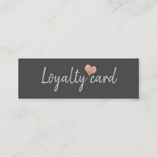 ミニマシンプルリストバラ金ゴールドハート ロイヤリティカード (正面)