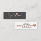 ミニマシンプルリストバラ金ゴールドハート ロイヤリティカード (正面/裏面)