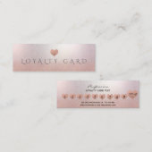 ミニマシンプルリストバラ金ゴールドハート ロイヤリティカード (正面/裏面)