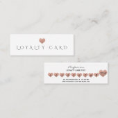 ミニマシンプルリストバラ金ゴールドハート ロイヤリティカード (正面/裏面)