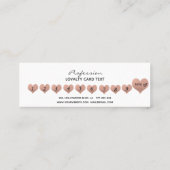 ミニマシンプルリストバラ金ゴールドハート ロイヤリティカード (裏面)