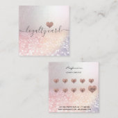 ミニマシンプルリストバラ金ゴールドハート ロイヤリティカード (正面/裏面)