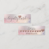 ミニマシンプルリストバラ金ゴールドハート ロイヤリティカード (正面/裏面)