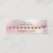 ミニマシンプルリストバラ金ゴールドハート ロイヤリティカード (裏面)