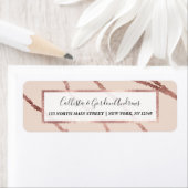 ミニマシンプルリストバラ金ゴールドピンクスクワイグリーストライプズ ラベル (インサイチュ)