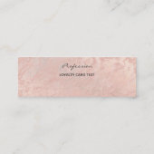 ミニマシンプルリストバラ金ゴールド大理石ハート ロイヤリティカード (裏面)