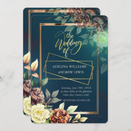 ミニマシンプルリストバラ、金ゴールドフレ結婚ーム 招待状