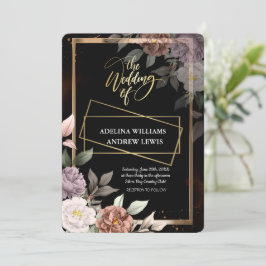 ミニマシンプルリストバラ、金ゴールドフレ結婚ーム 招待状