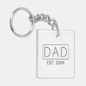 ミニマシンプルリストパパタイポグラフィ |キーチェーン キーホルダー (正面左)