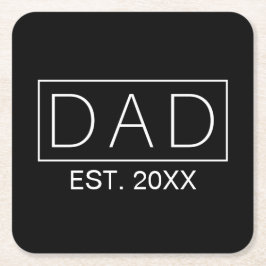 ミニマシンプルリストパパタイポグラフィ |コースター スクエアペーパーコースター