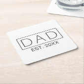 ミニマシンプルリストパパタイポグラフィ |コースター スクエアペーパーコースター (アングル)