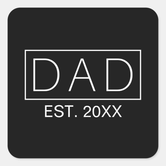 ミニマシンプルリストパパタイポグラフィ |ステッカー スクエアシール (正面)