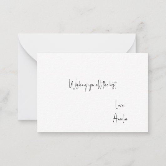 ミニマシンプルリストピンクの水の色の黄金の輝き ノートカード (裏面)