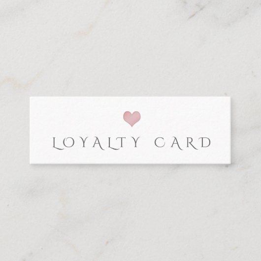 ミニマシンプルリストピンクハートロイヤリティカード ロイヤリティカード (正面)