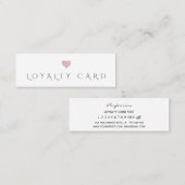 ミニマシンプルリストピンクハートロイヤリティカード ロイヤリティカード (正面/裏面)