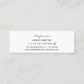 ミニマシンプルリストピンクハートロイヤリティカード ロイヤリティカード (裏面)