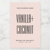 ミニマシンプルリストピンク赤面の大豆ワックスのラベル フードラベル (シングルラベル)