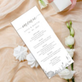 ミニマシンプルリストフローラボホ結婚のメニューカード メニュー