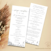 ミニマシンプルリストフローラ結婚式 プログラムカード プログラム