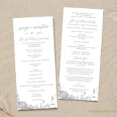 ミニマシンプルリストフローラ結婚式 プログラムカード プログラム