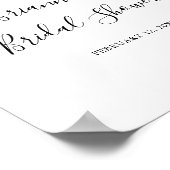 ミニマシンプルリストブライダルシャワーへようこそ ポスター (角)