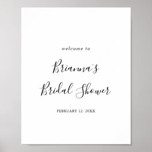 ミニマシンプルリストブライダルシャワーへようこそ ポスター