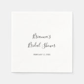 ミニマシンプルリストブライダルシャワー スタンダードカクテルナプキン (正面)