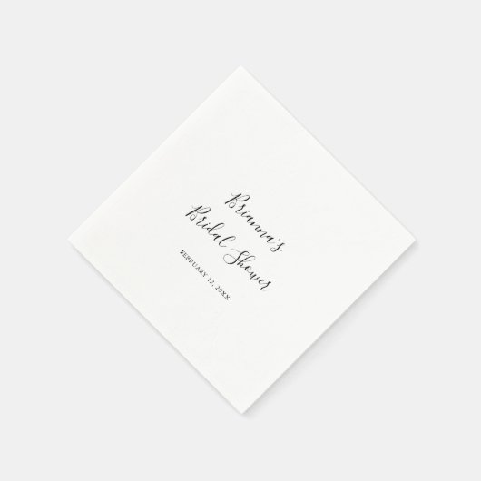 ミニマシンプルリストブライダルシャワー スタンダードカクテルナプキン (角)