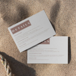 ミニマシンプルリストブラウンエレガント詳細 エンクロージャーカード