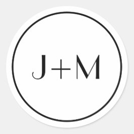 ミニマシンプルリストブラックモノグラム結婚ズ ラウンドシール