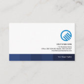 ミニマシンプルリストブルーシェーズストライプ創業者CEO 名刺 (裏面)