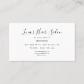 ミニマシンプルリストヘアピン美容師 名刺 (裏面)