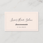 ミニマシンプルリストヘアピン美容師 名刺 (正面)