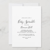 ミニマシンプルリストベビー散水 招待状 (正面)