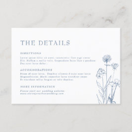 ミニマシンプルリストペリウィンクル結婚フローラ詳細 エンクロージャーカード