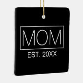 ミニマシンプルリストママタイポグラフィ |オーナメント セラミックオーナメント (右)