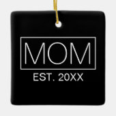 ミニマシンプルリストママタイポグラフィ |オーナメント セラミックオーナメント (正面)