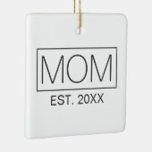 ミニマシンプルリストママタイポグラフィ |オーナメント セラミックオーナメント (右)