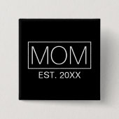 ミニマシンプルリストママタイポグラフィ |ピンボタン 缶バッジ (正面)