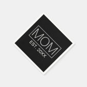 ミニマシンプルリストママタイポグラフィ | 紙ナプキン スタンダードカクテルナプキン (角)