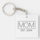 ミニマシンプルリストマムタイポグラフィ|キーチェーン キーホルダー (正面)