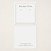 ミニマシンプルリストモダンイヤリング表示カード (正面&裏面)