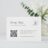 ミニマシンプルリストモダンユーカリQRコード 出欠カード (スタンド正面)