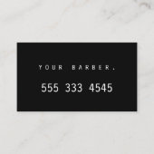 ミニマシンプルリストモダン理容師店 名刺 (正面)